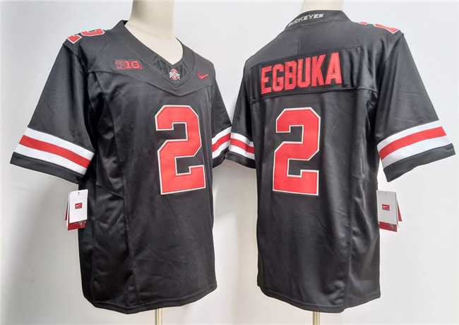 Men%27s Ohio State Buckeyes #2 Emeka Egbuka Black 2023 F.U.S.E. Limited Stitched Jersey